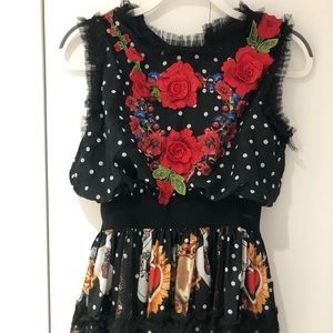 3D Embroidered Long Dress